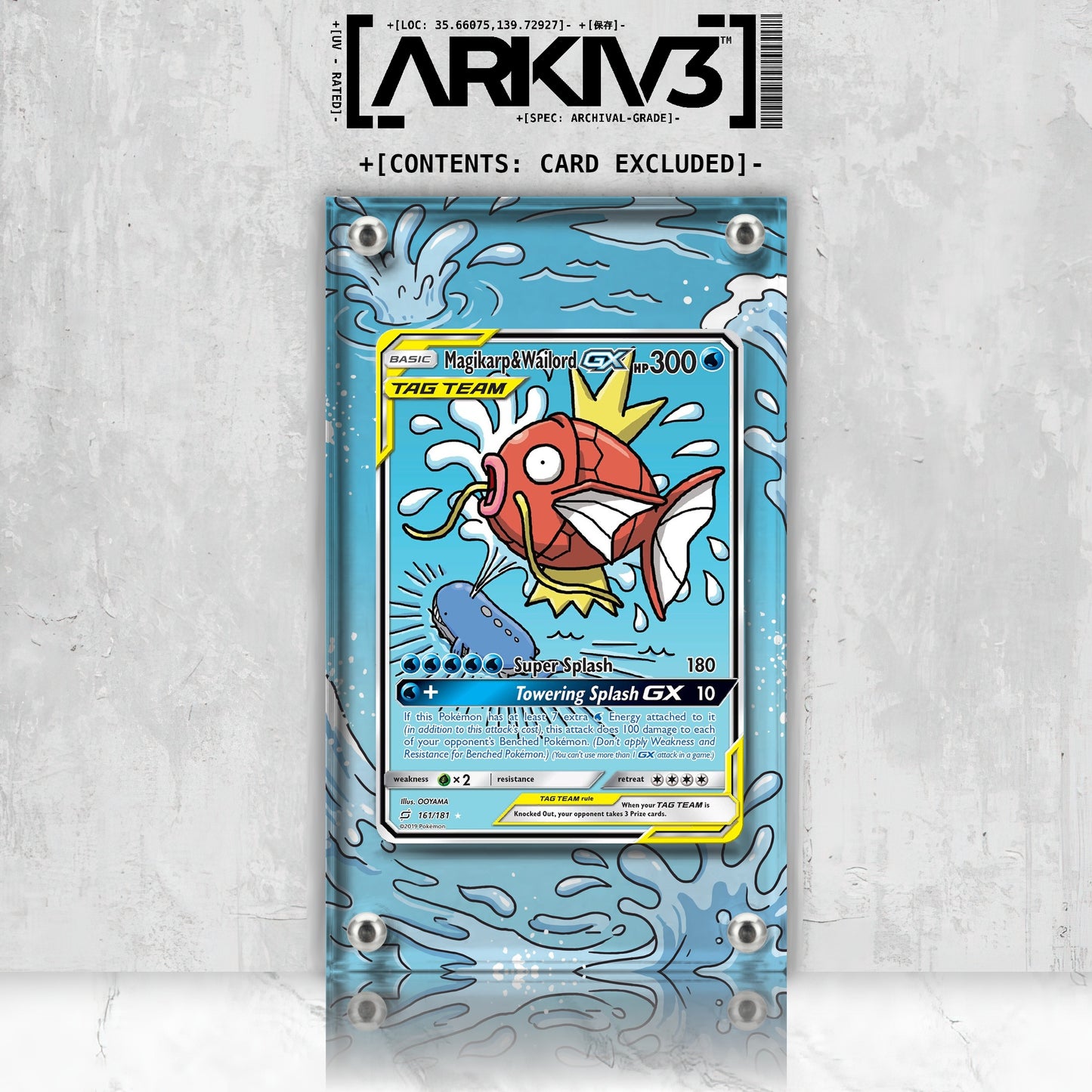 [UNIT: 161/181] // Magikarp & Wailord GX Extended Art Display Case - Raw