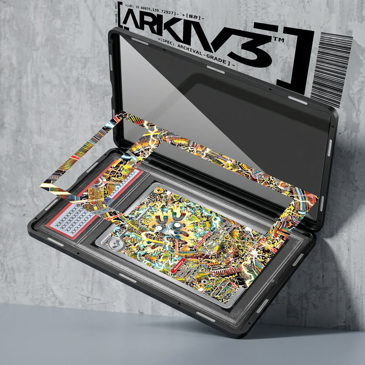 ARKIV3 PSA graded exploded mockup