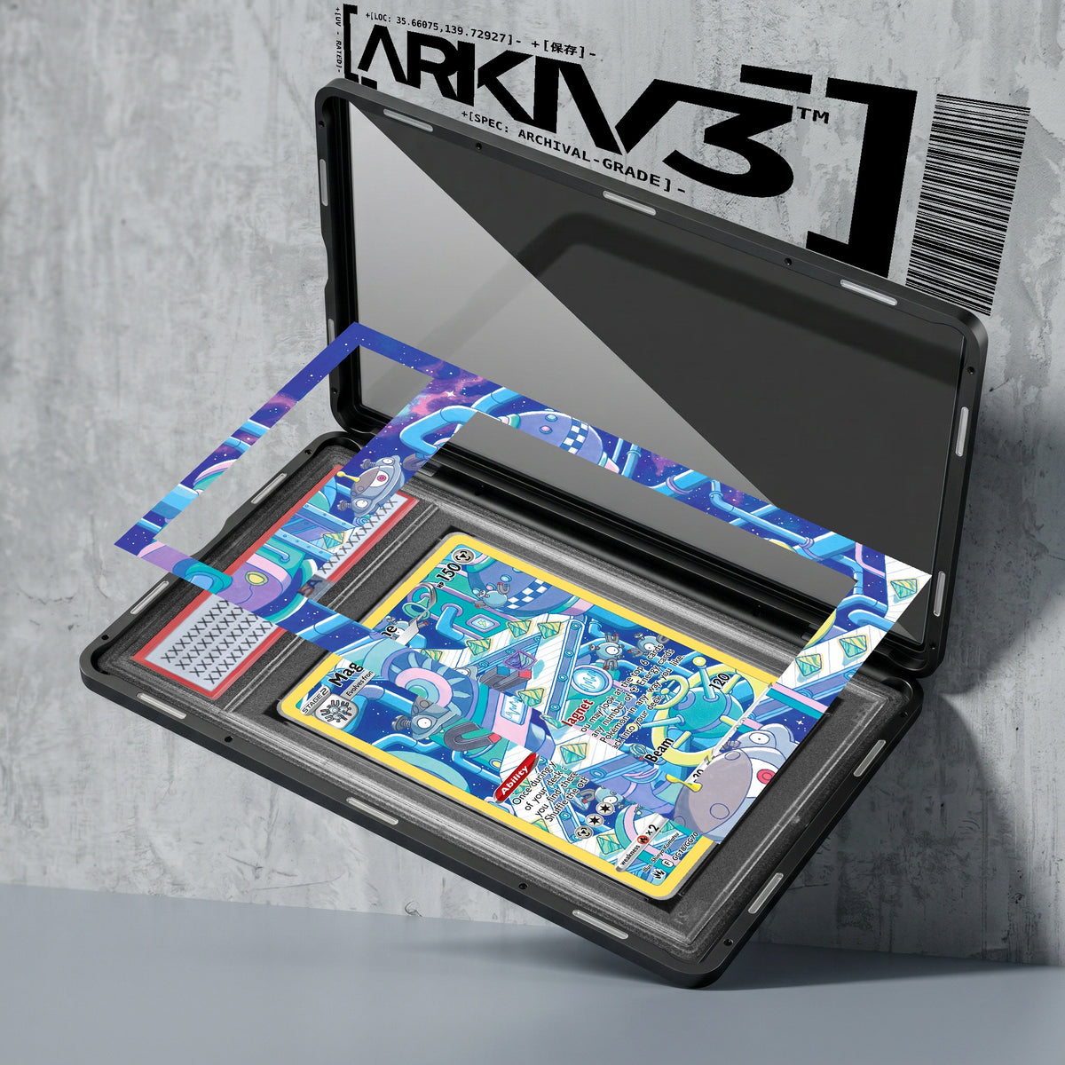 ARKIV3 PSA graded exploded mockup