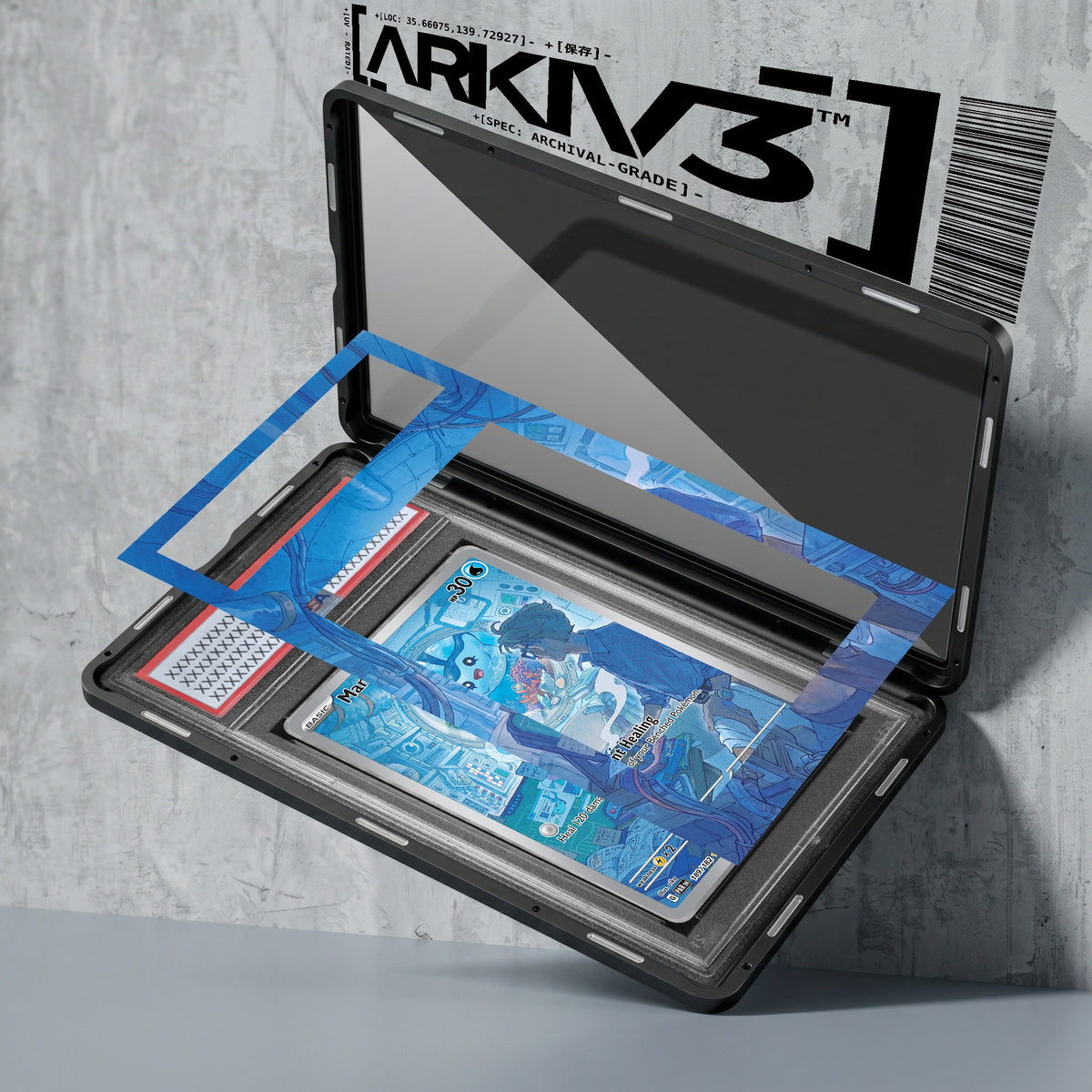 ARKIV3 PSA graded exploded mockup