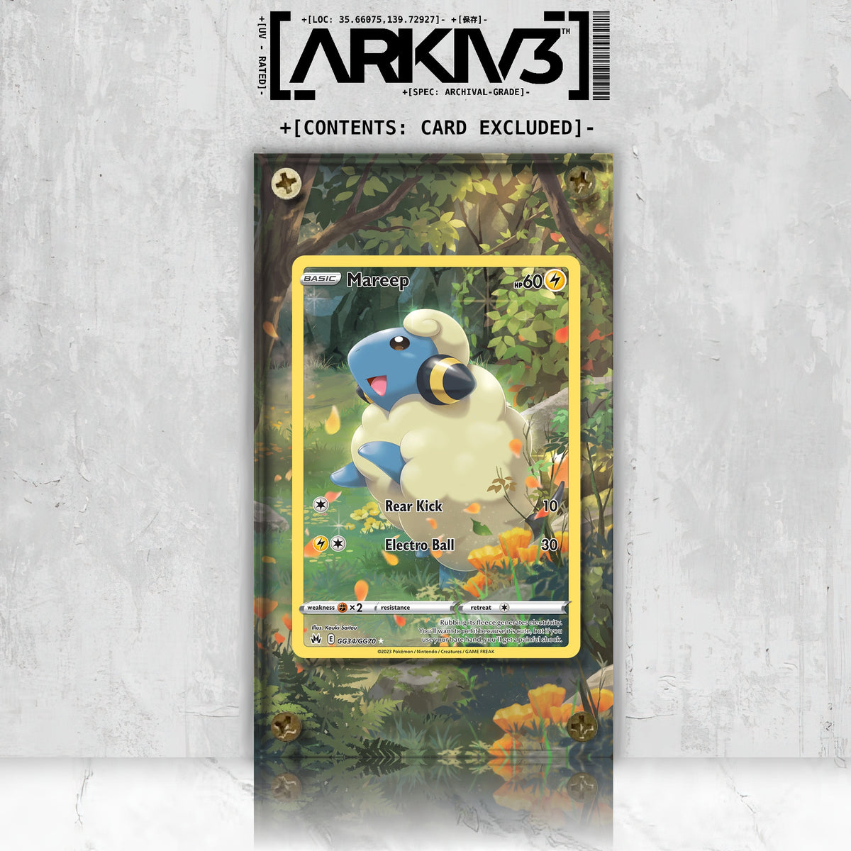 [UNIT: GG34/70] // Mareep Extended Art Display Case - Raw