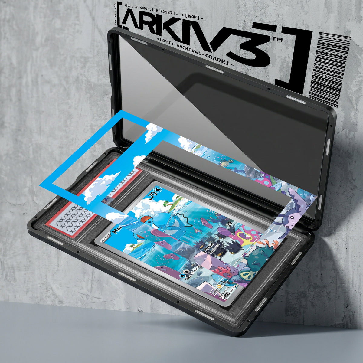 ARKIV3 PSA graded exploded mockup