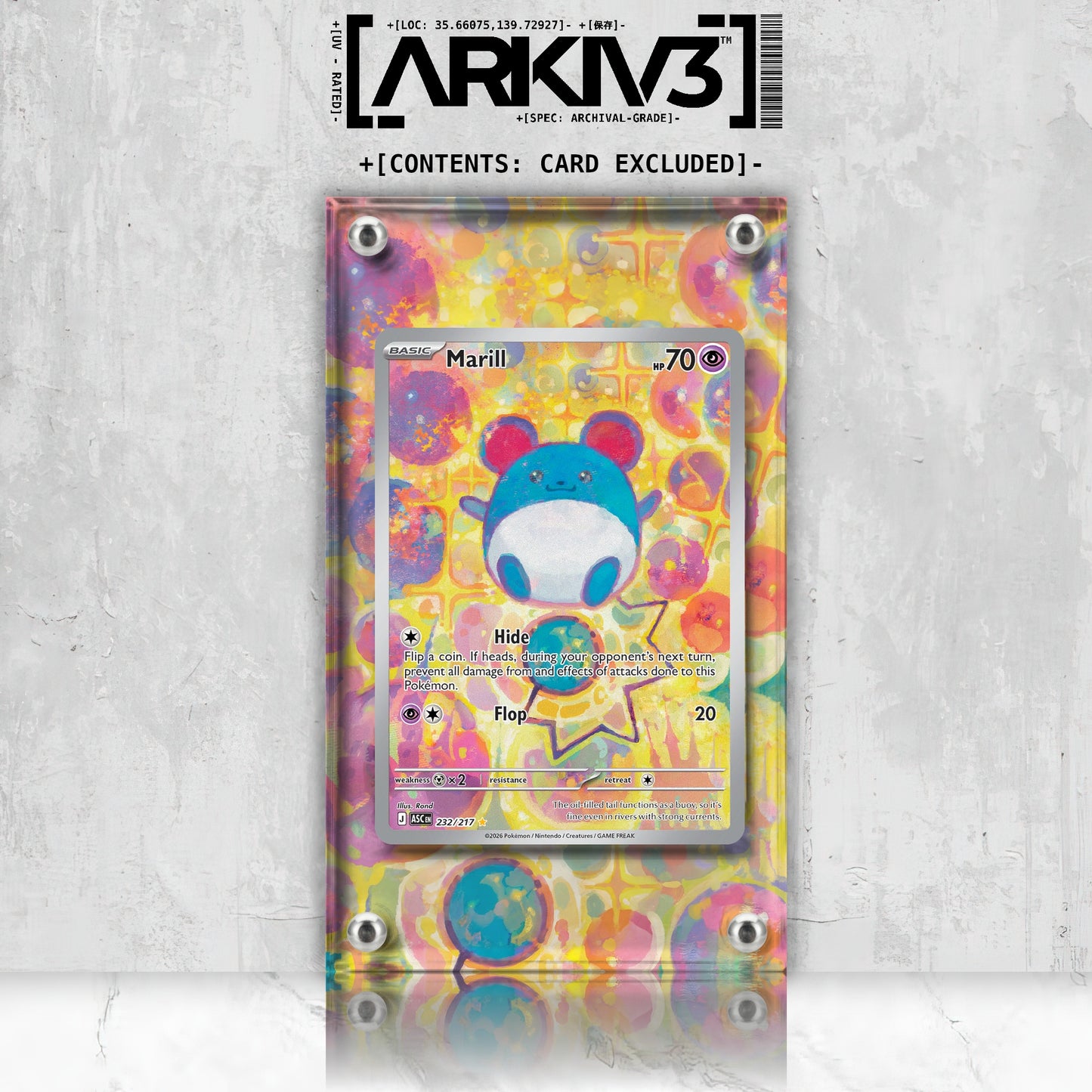[UNIT: 232/217] // Marill Extended Art Display Case - Raw