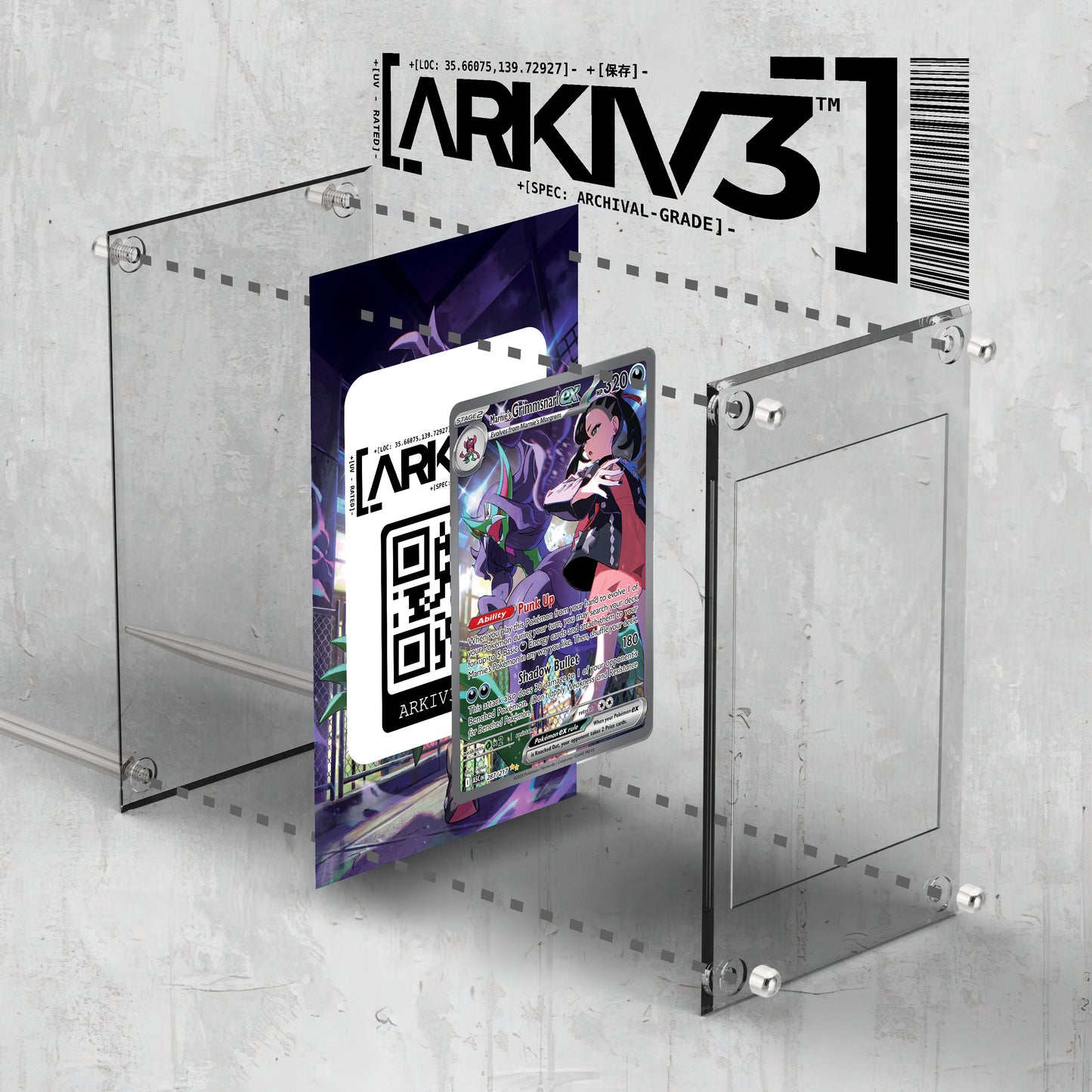 [UNIT: 287/217] // Marnie's Grimmsnarl ex Extended Art Display Case - Raw
