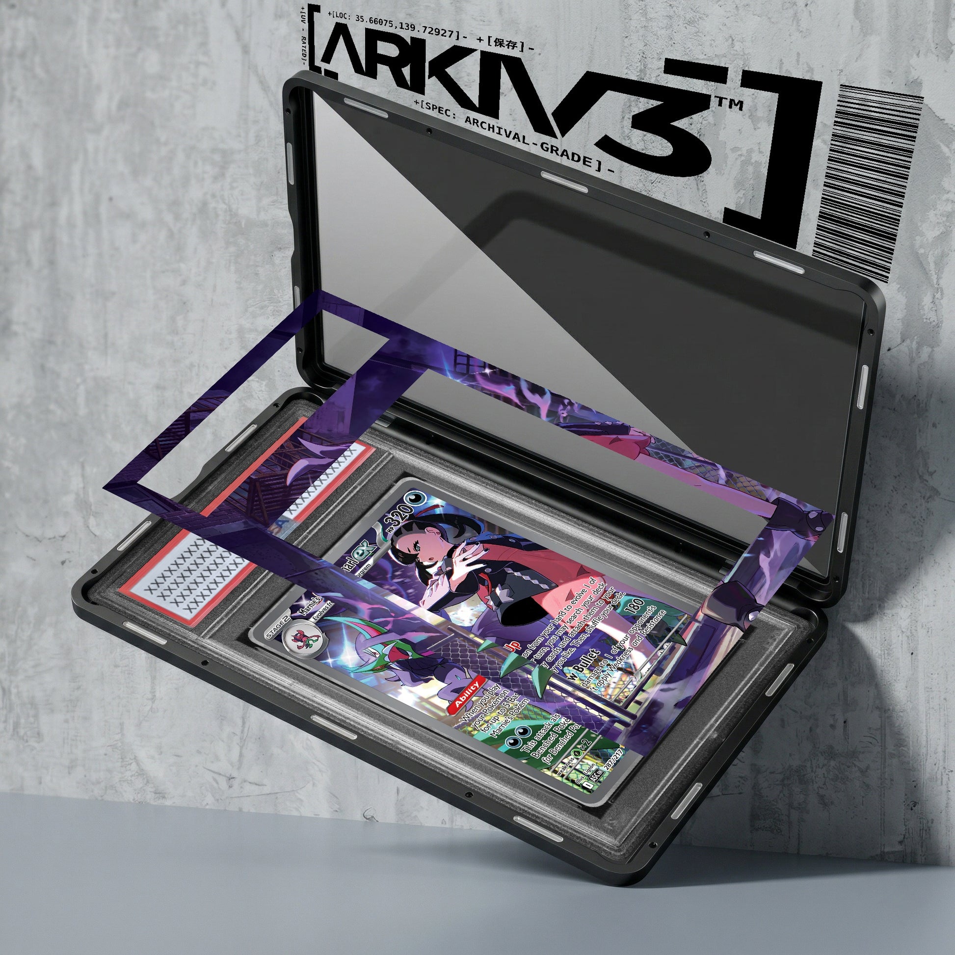 ARKIV3 PSA graded exploded mockup