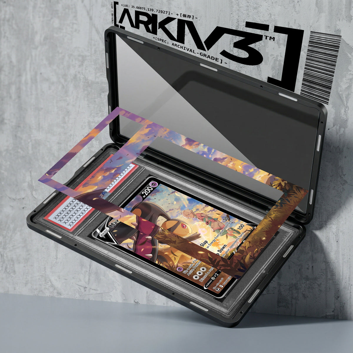 ARKIV3 PSA graded exploded mockup