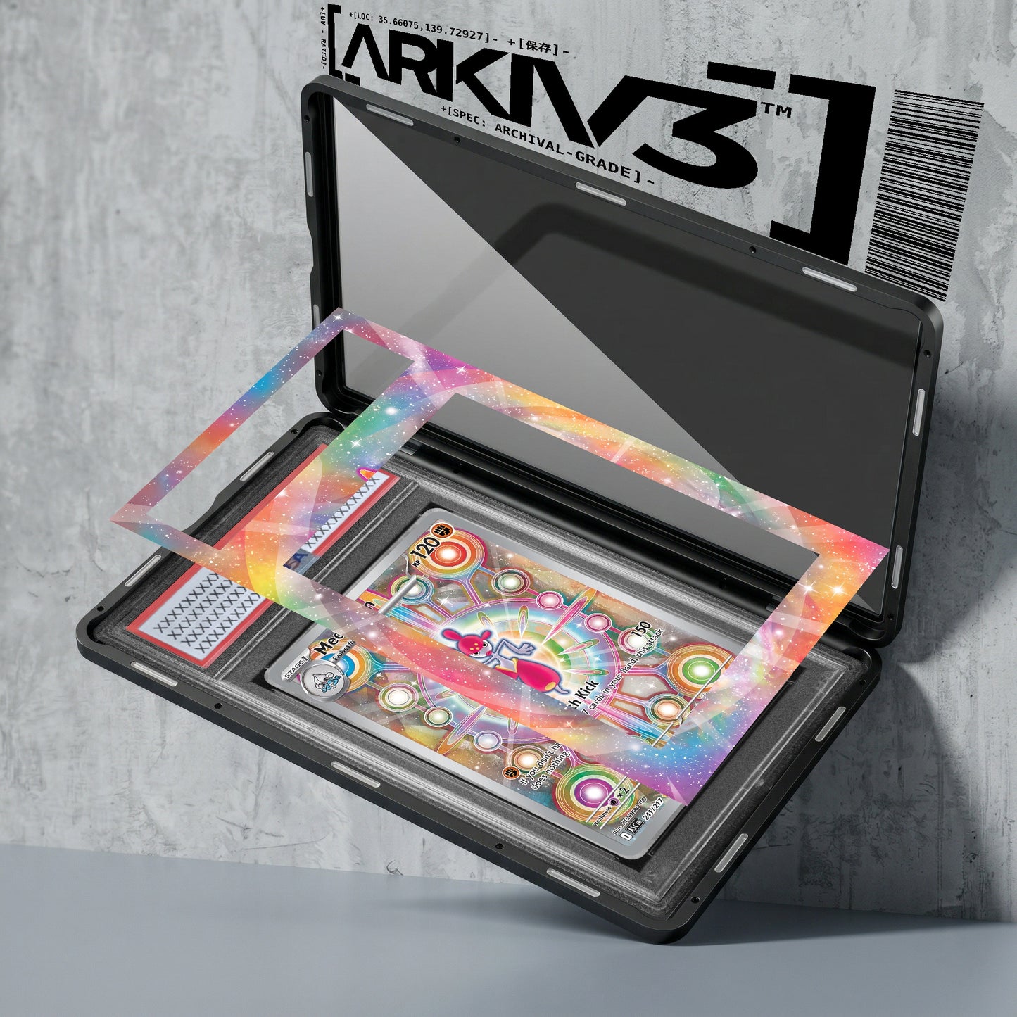 ARKIV3 PSA graded exploded mockup