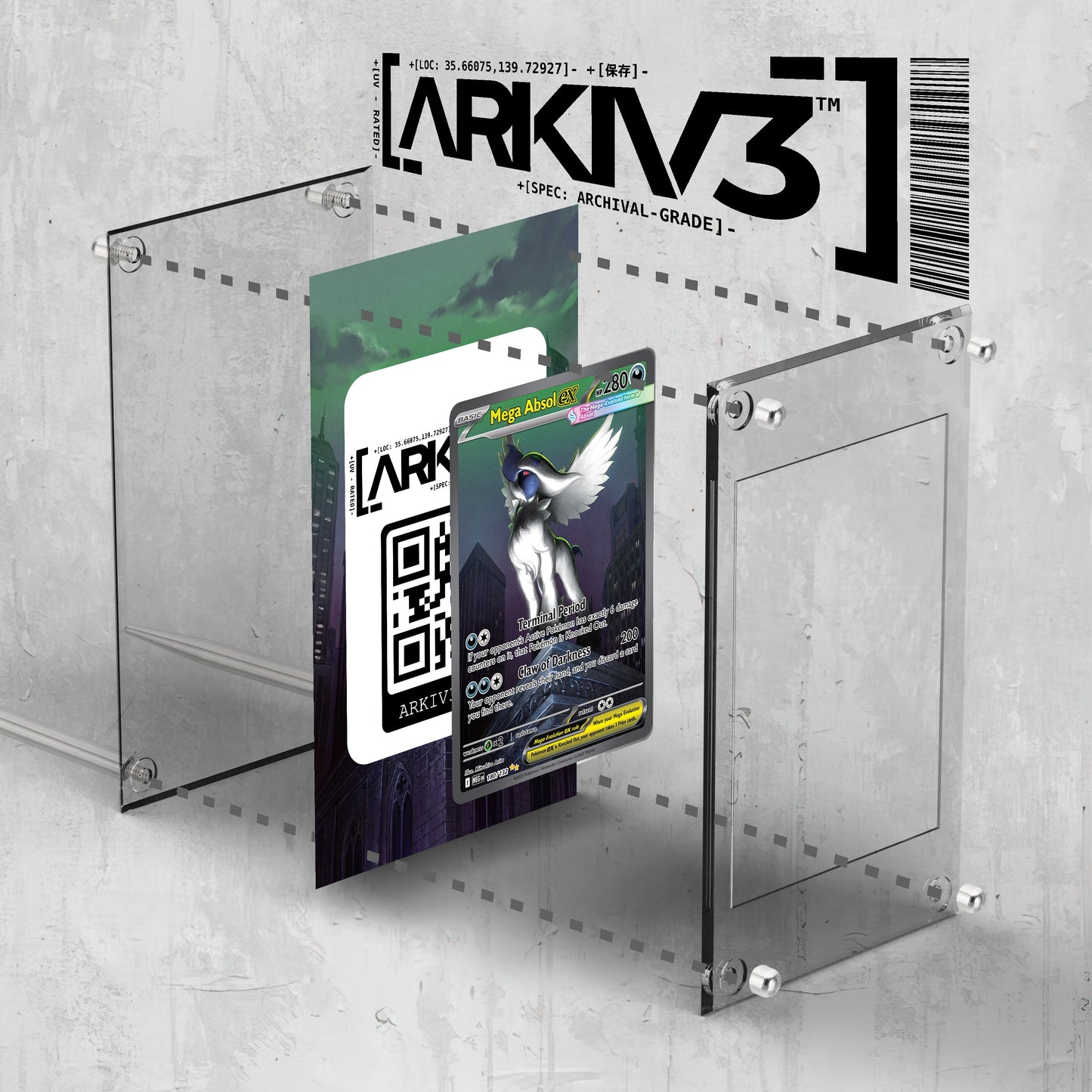 [UNIT: 180/132] // Mega Absol ex Extended Art Display Case - Raw