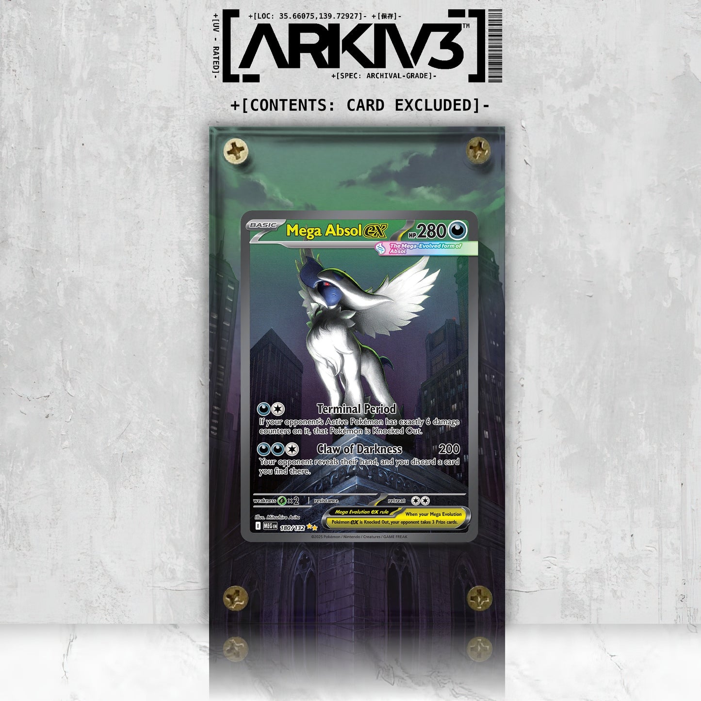 [UNIT: 180/132] // Mega Absol ex Extended Art Display Case - Raw