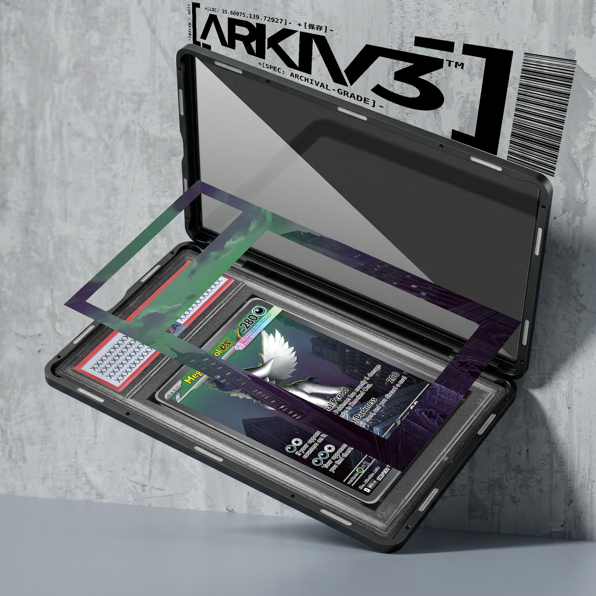 ARKIV3 PSA graded exploded mockup