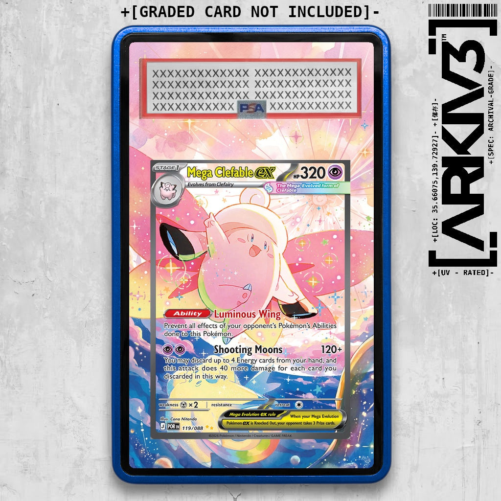 [UNIT: 119/088] // Mega Clefable ex Extended Art Display Case - Graded