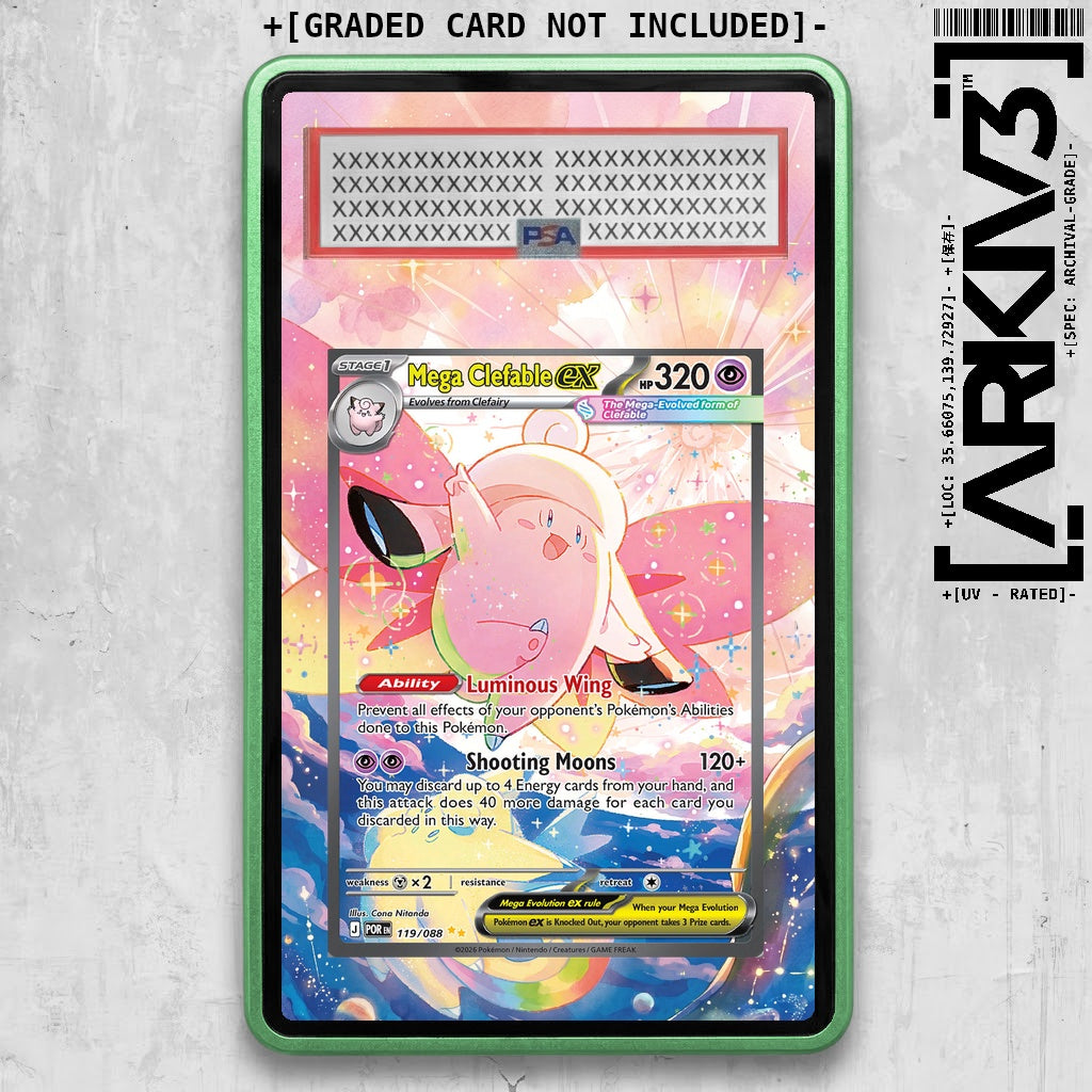 [UNIT: 119/088] // Mega Clefable ex Extended Art Display Case - Graded