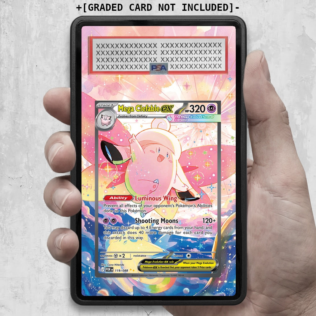 [UNIT: 119/088] // Mega Clefable ex Extended Art Display Case - Graded