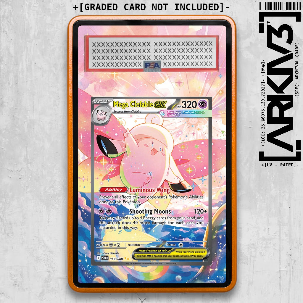 [UNIT: 119/088] // Mega Clefable ex Extended Art Display Case - Graded