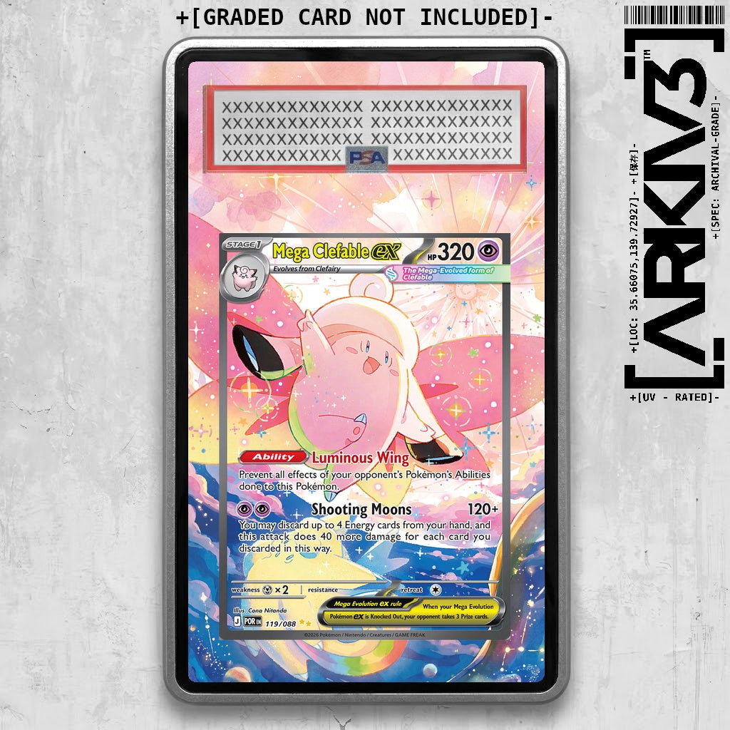 [UNIT: 119/088] // Mega Clefable ex Extended Art Display Case - Graded