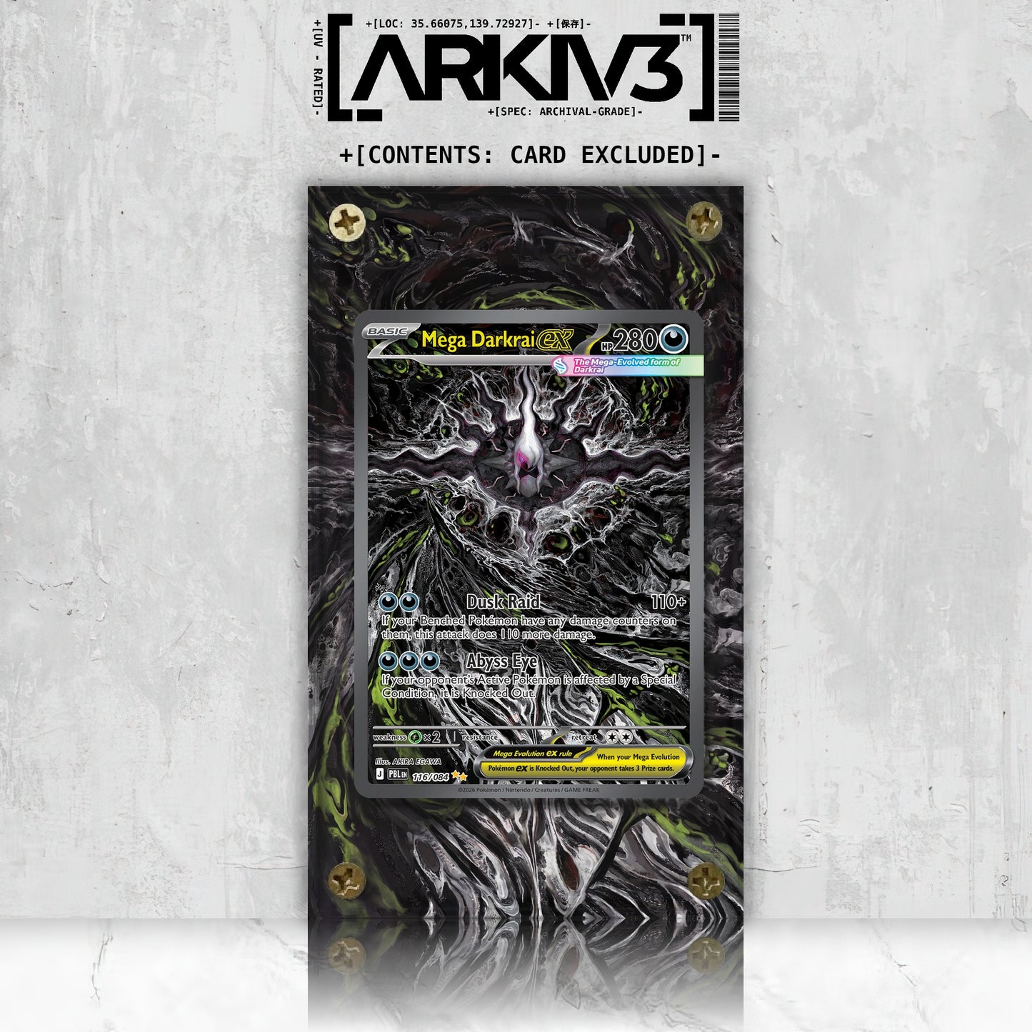 [UNIT: 116/84] // Mega Darkrai ex Extended Art Display Case - Raw