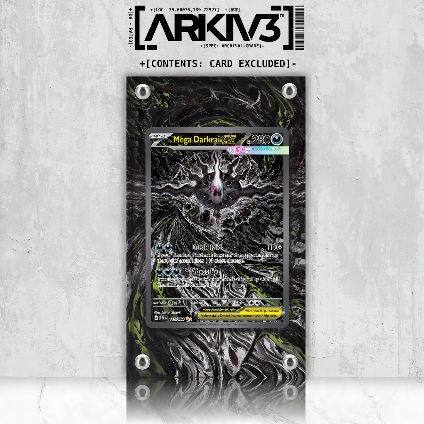 [UNIT: 116/84] // Mega Darkrai ex Extended Art Display Case - Raw