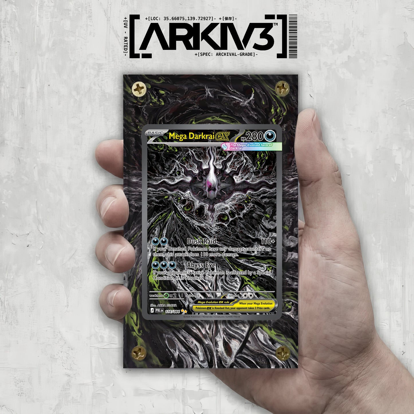 [UNIT: 116/84] // Mega Darkrai ex Extended Art Display Case - Raw