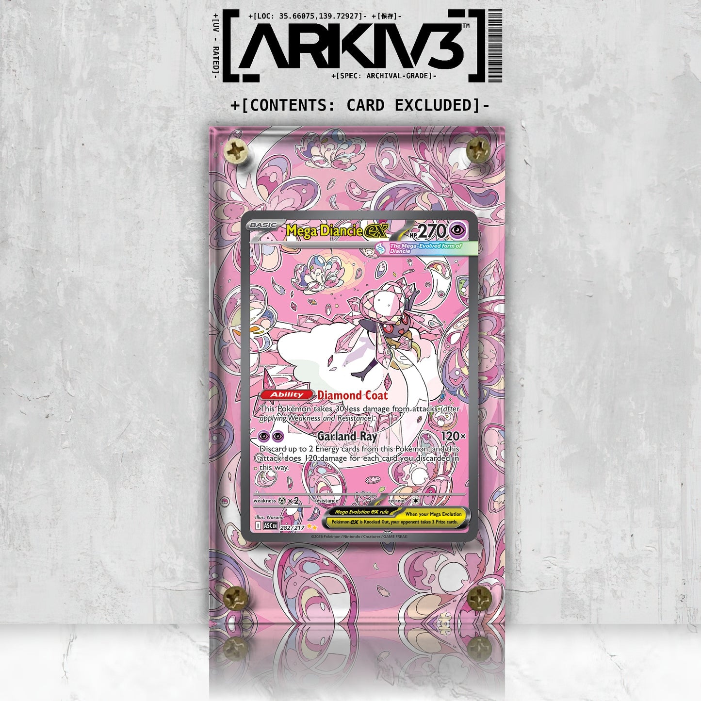 [UNIT: 282/217] // Mega Diancie ex Extended Art Display Case - Raw