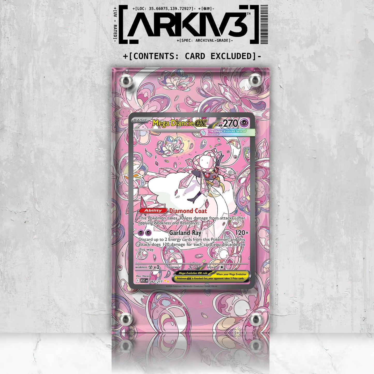 [UNIT: 282/217] // Mega Diancie ex Extended Art Display Case - Raw
