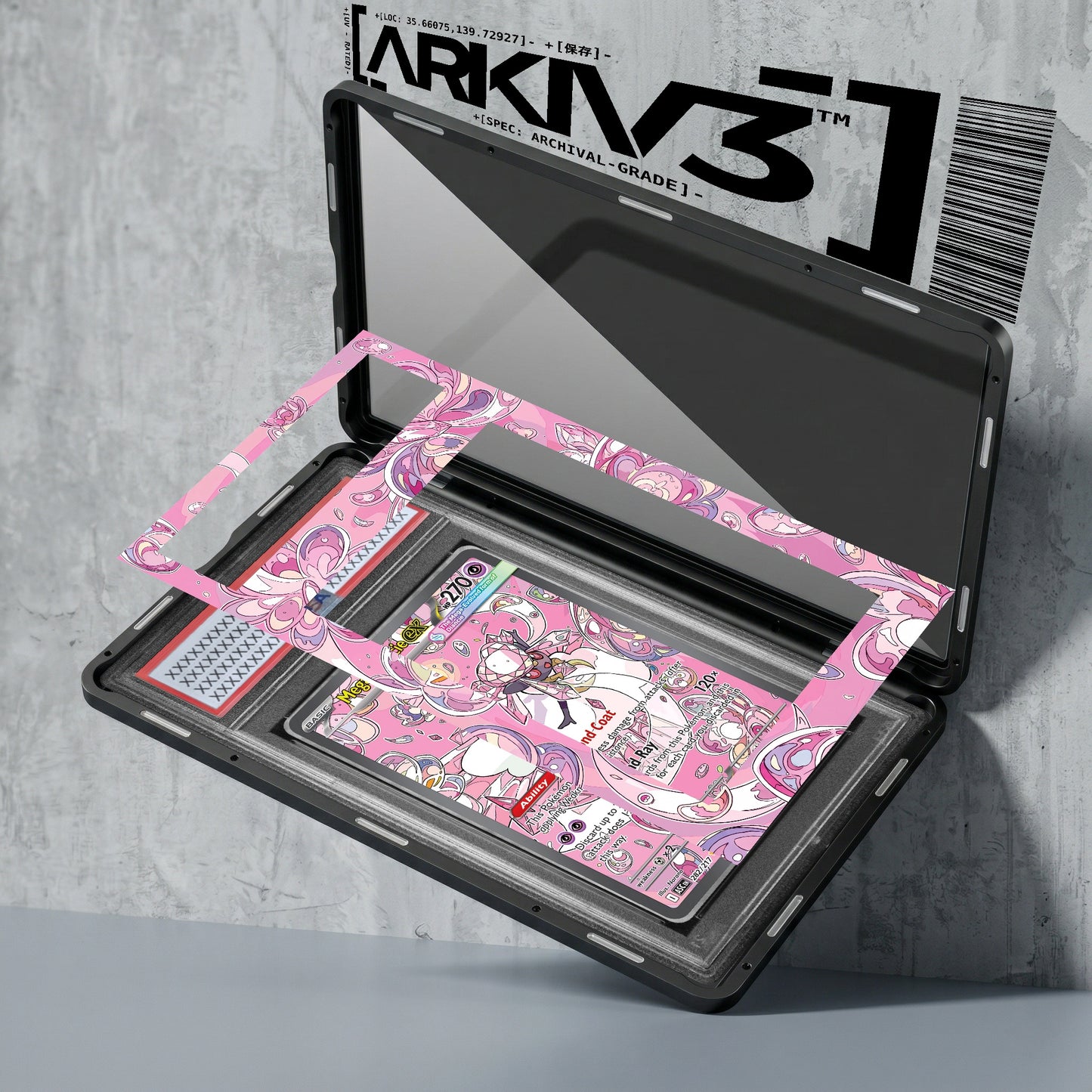 ARKIV3 PSA graded exploded mockup