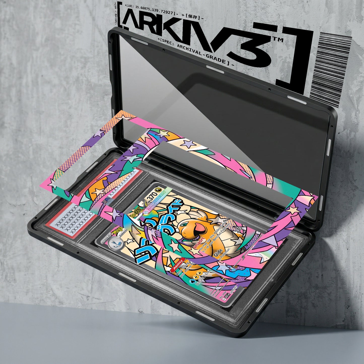 ARKIV3 PSA graded exploded mockup