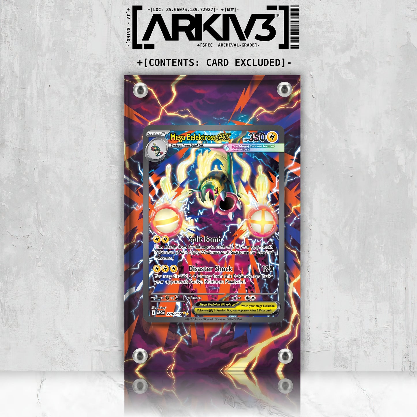 [UNIT: 278/217] // Mega Eelektross ex Extended Art Display Case - Raw