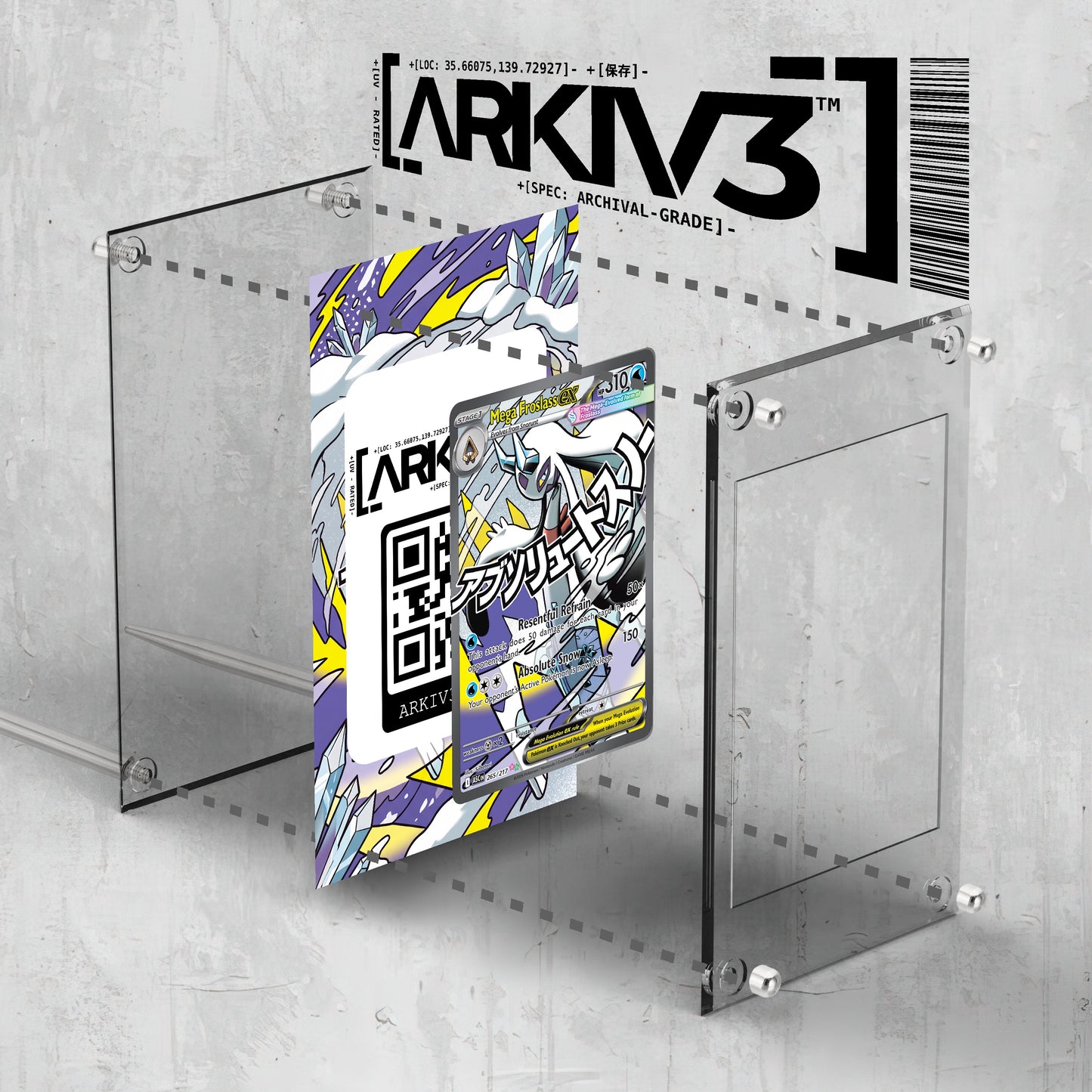 [UNIT: 265/217] // Mega Froslass ex Extended Art Display Case - Raw