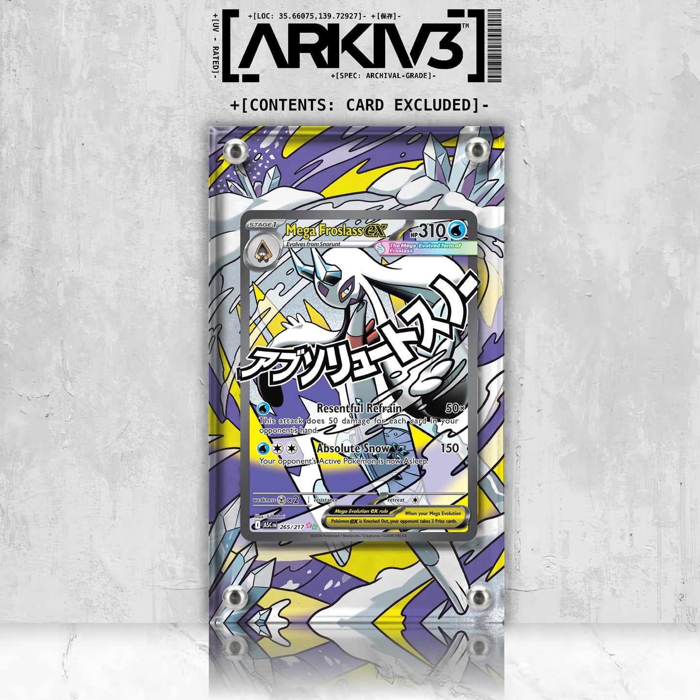 [UNIT: 265/217] // Mega Froslass ex Extended Art Display Case - Raw