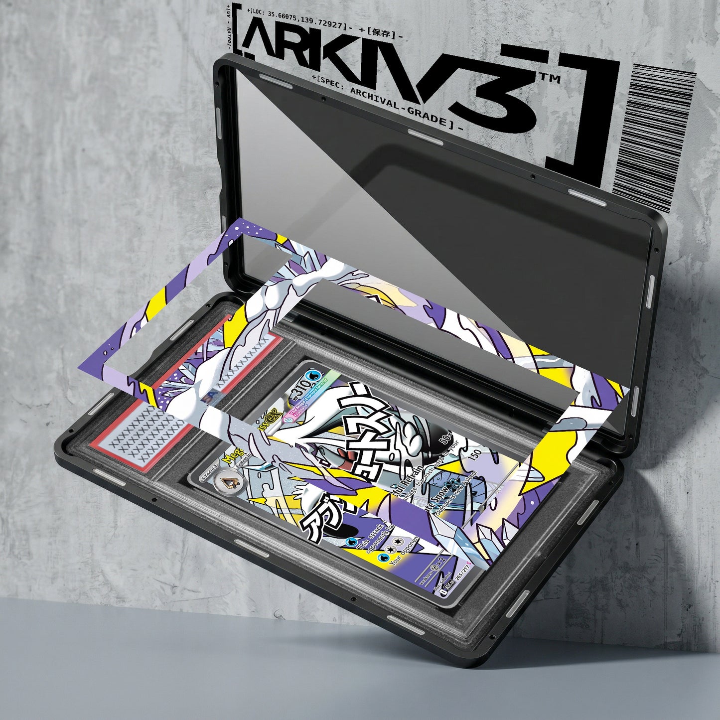 ARKIV3 PSA graded exploded mockup