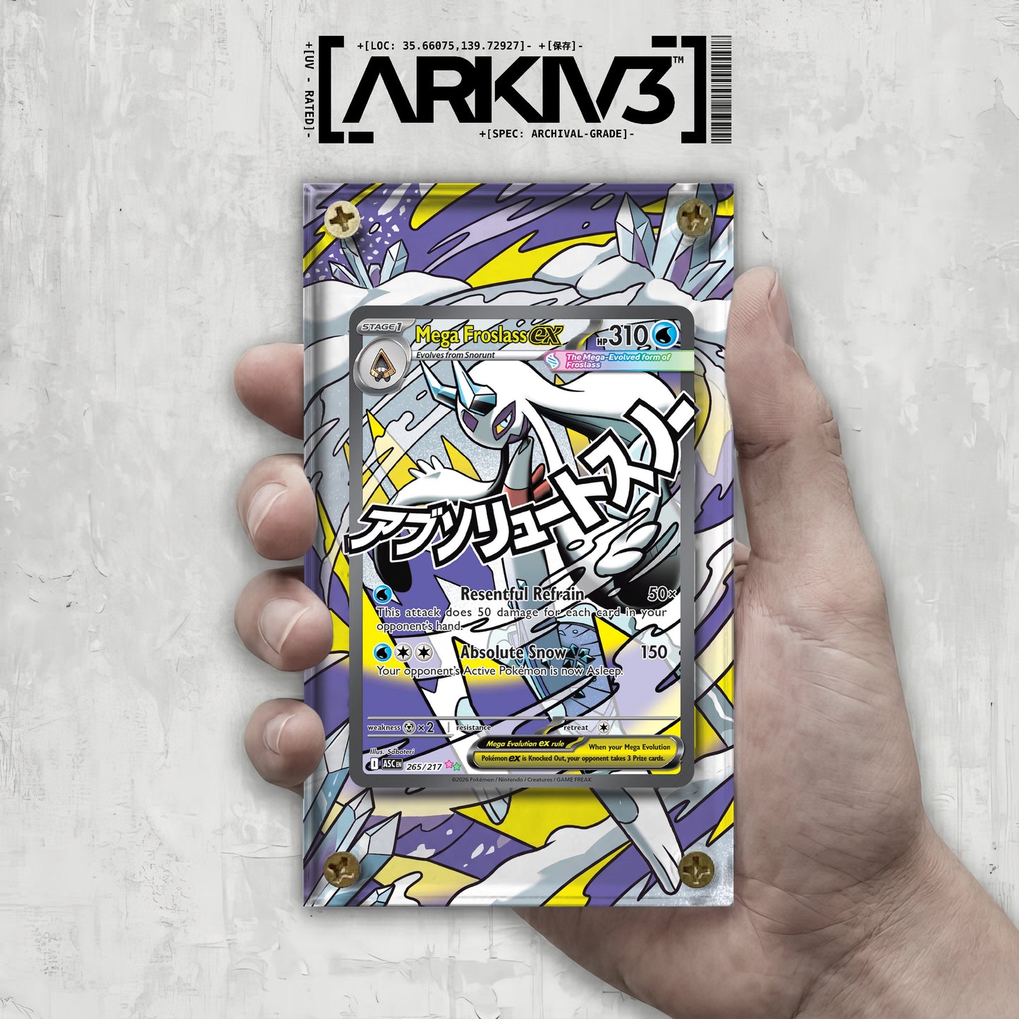 [UNIT: 265/217] // Mega Froslass ex Extended Art Display Case - Raw