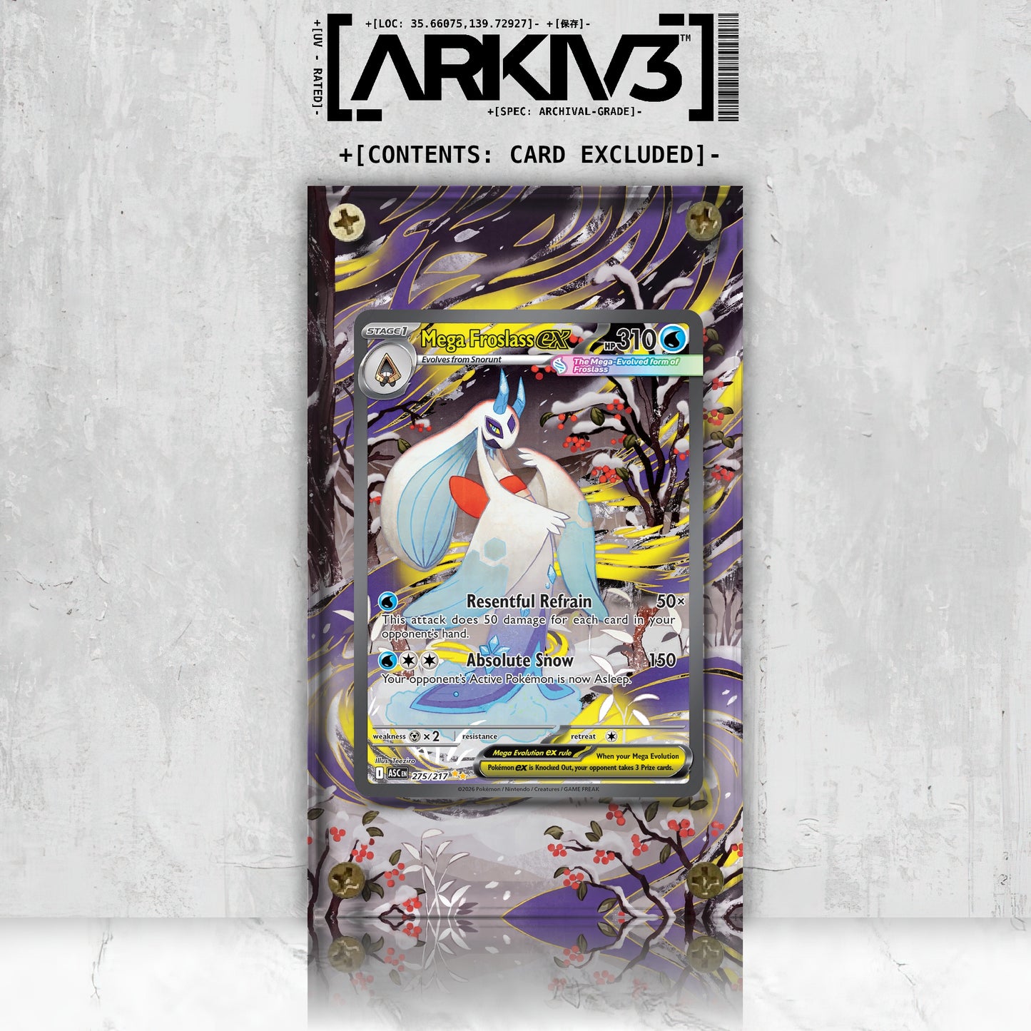 [UNIT: 275/217] // Mega Froslass ex Extended Art Display Case - Raw