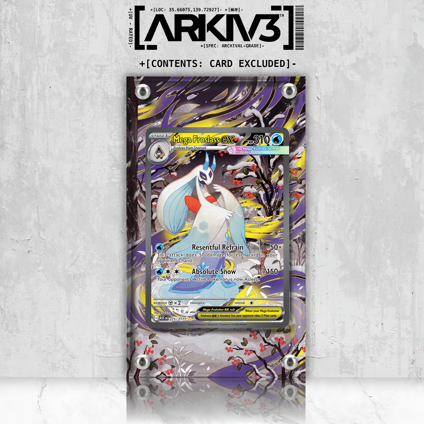 [UNIT: 275/217] // Mega Froslass ex Extended Art Display Case - Raw