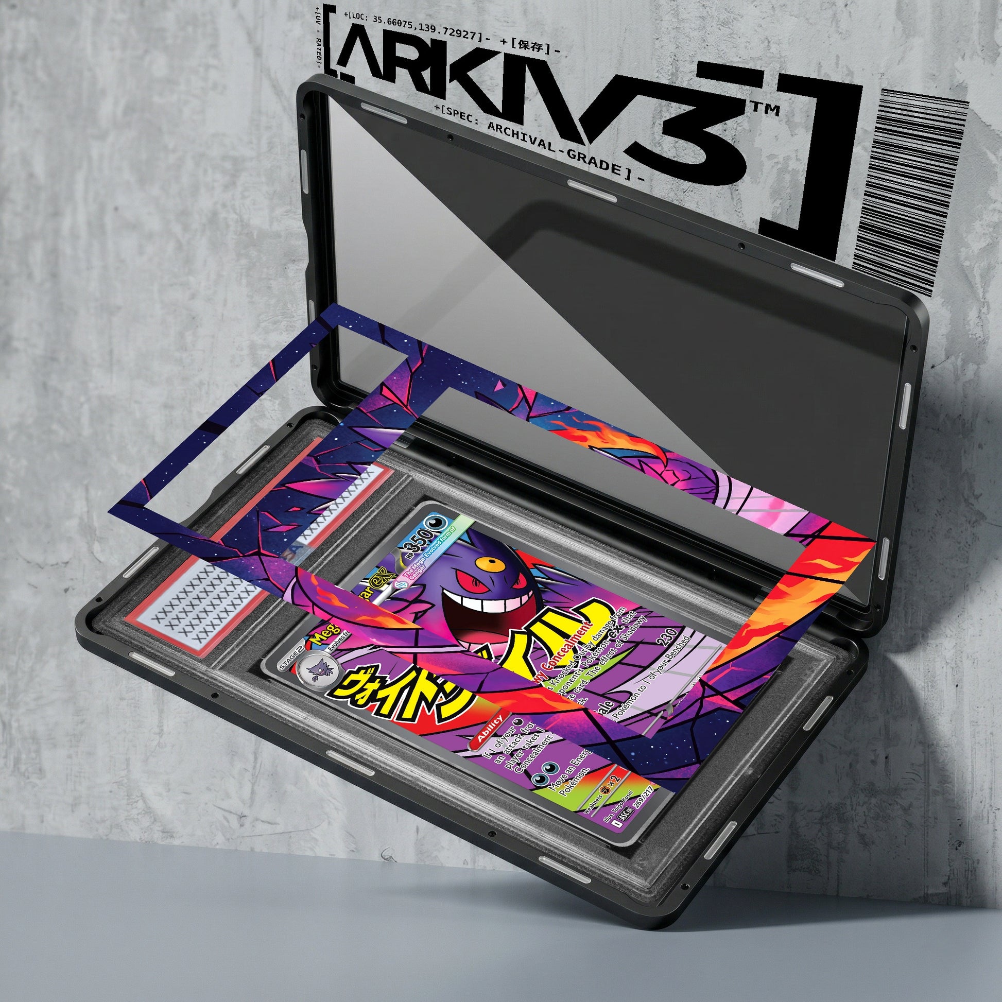 ARKIV3 PSA graded exploded mockup
