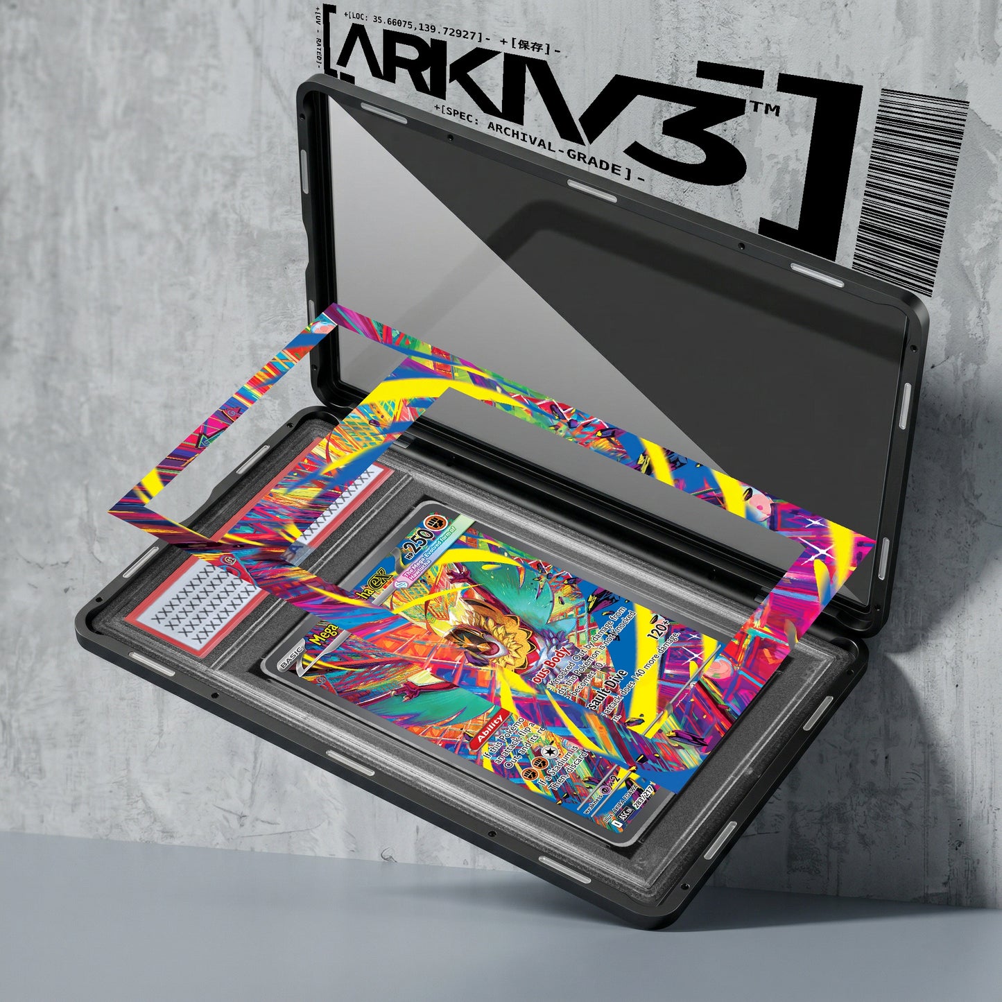 ARKIV3 PSA graded exploded mockup