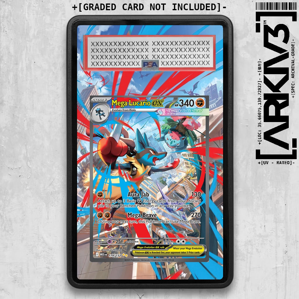 [UNIT: 179/132] // Mega Lucario ex Extended Art Display Case - Graded