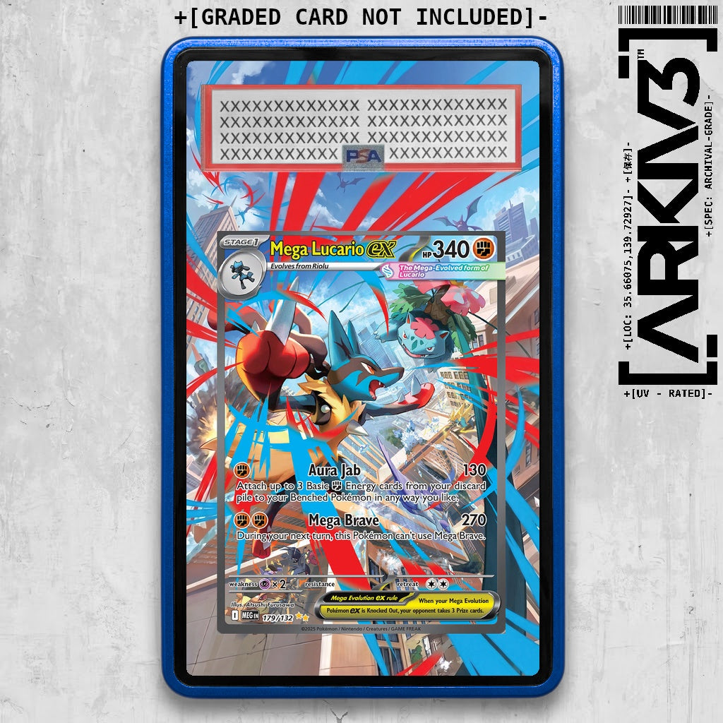 [UNIT: 179/132] // Mega Lucario ex Extended Art Display Case - Graded