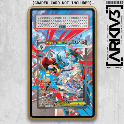 [UNIT: 179/132] // Mega Lucario ex Extended Art Display Case - Graded