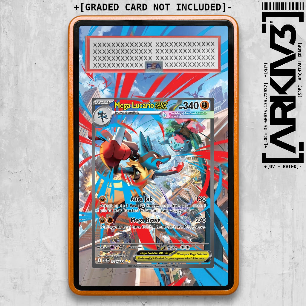 [UNIT: 179/132] // Mega Lucario ex Extended Art Display Case - Graded