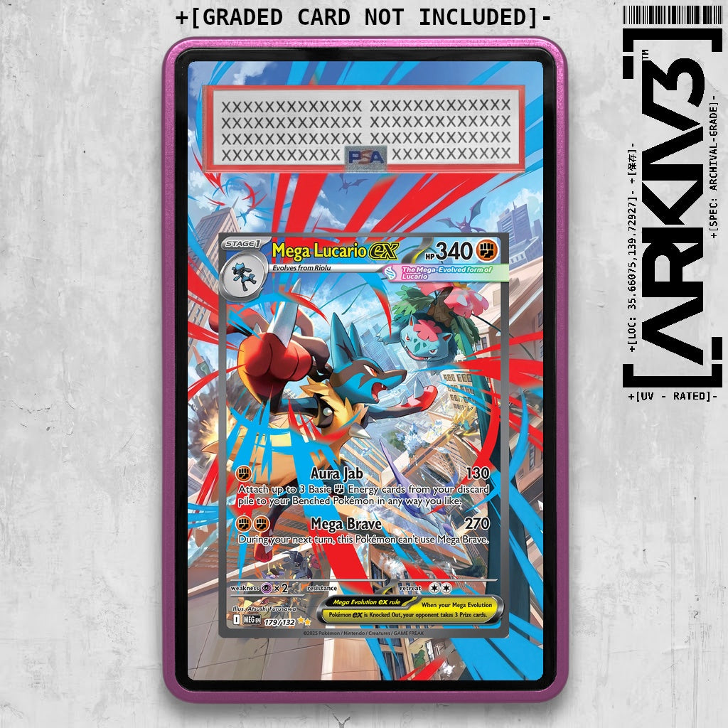[UNIT: 179/132] // Mega Lucario ex Extended Art Display Case - Graded