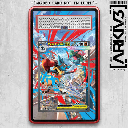 [UNIT: 179/132] // Mega Lucario ex Extended Art Display Case - Graded