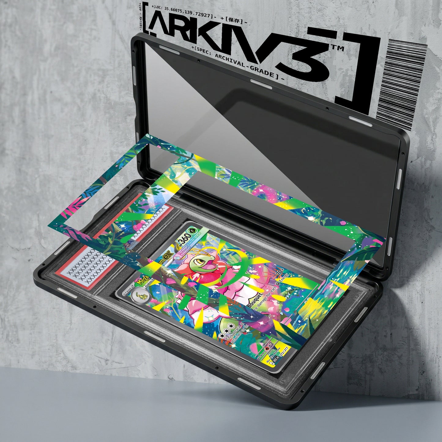ARKIV3 PSA graded exploded mockup