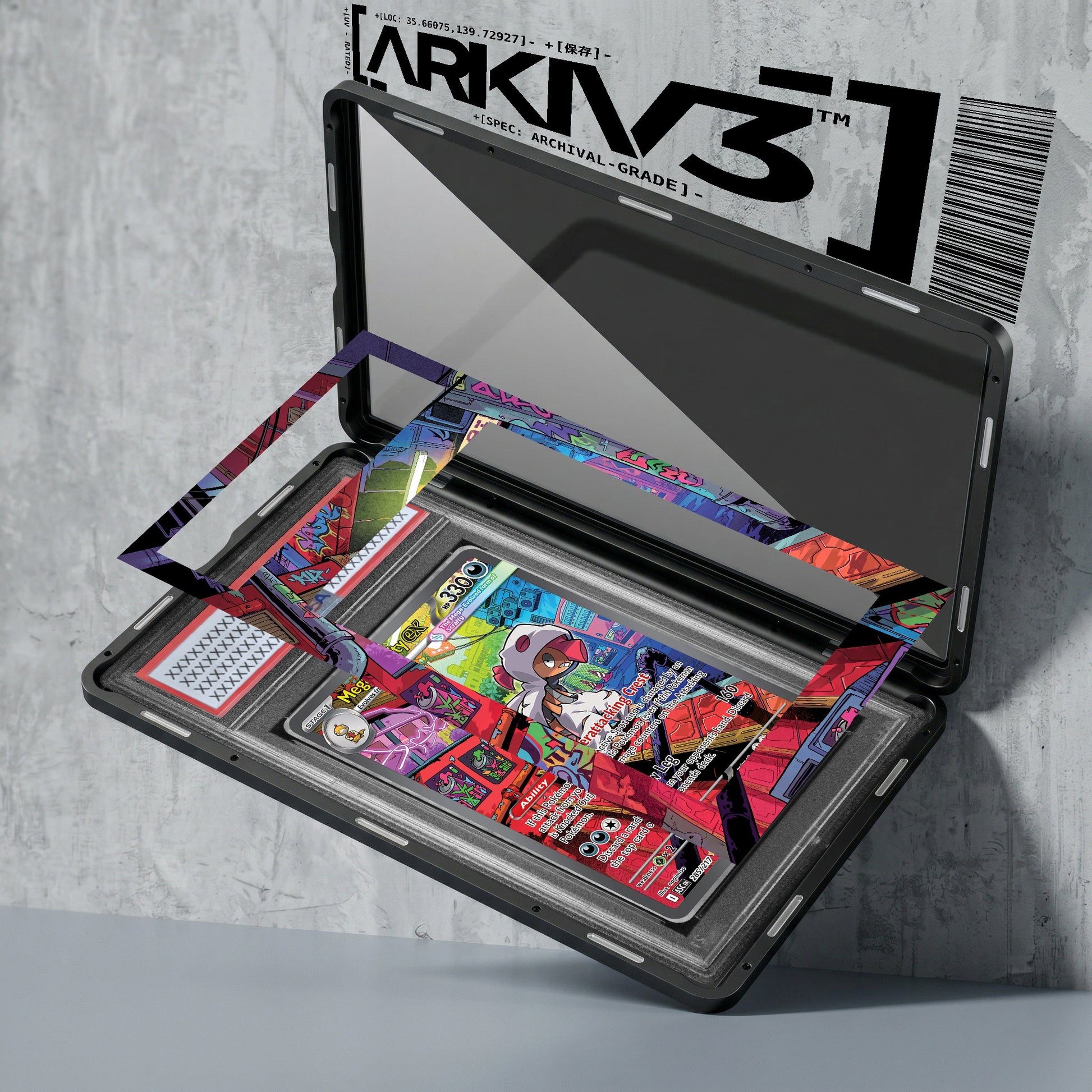 ARKIV3 PSA graded exploded mockup