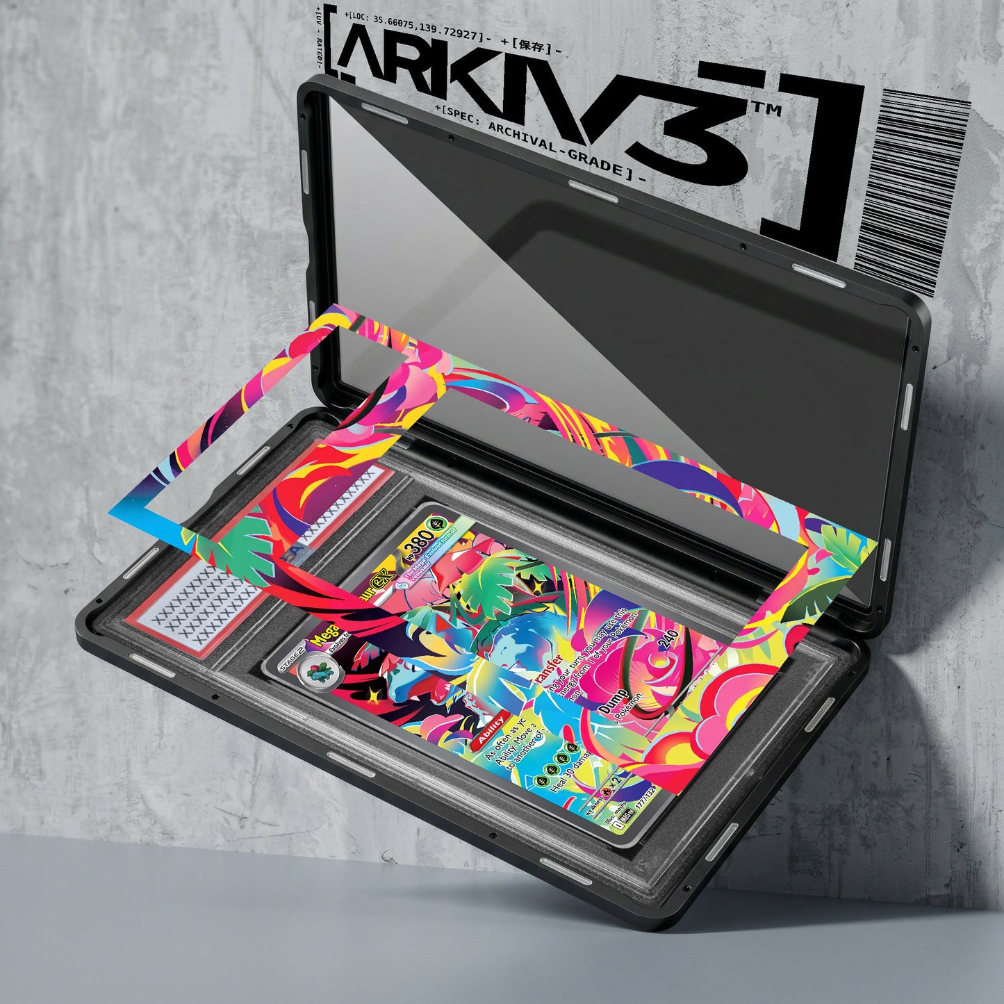 ARKIV3 PSA graded exploded mockup