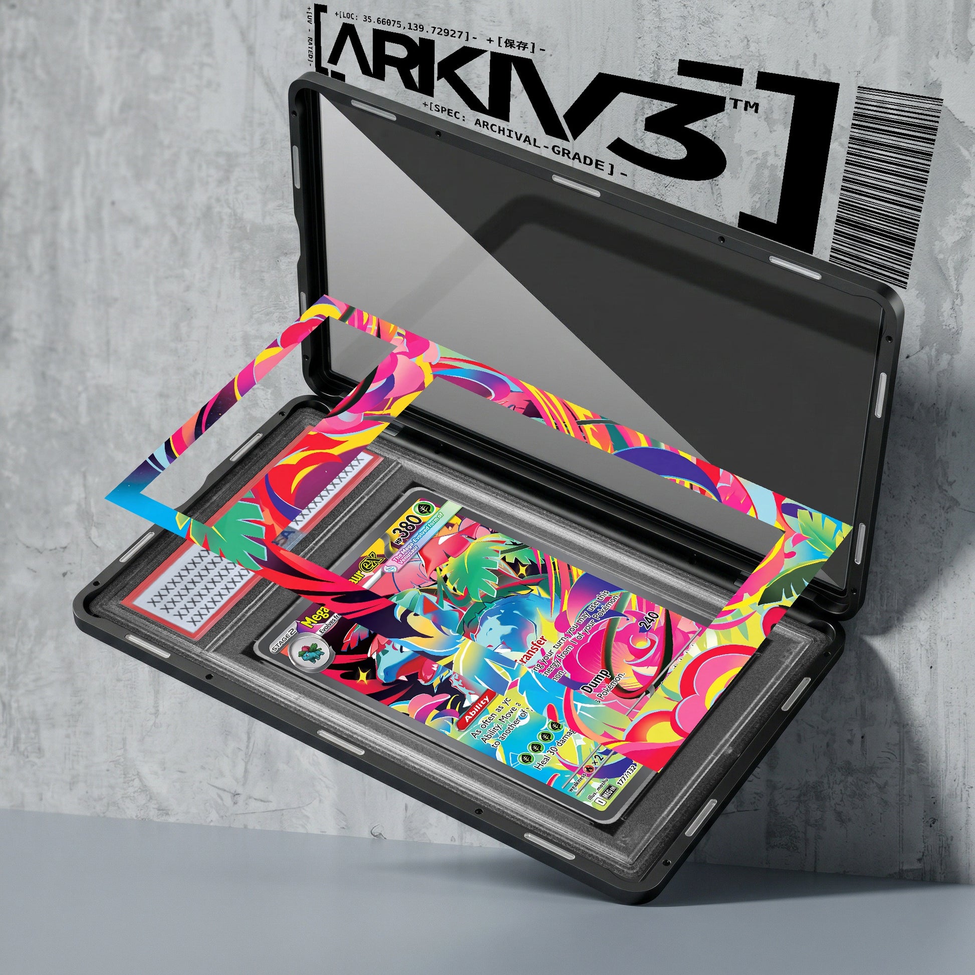 ARKIV3 PSA graded exploded mockup