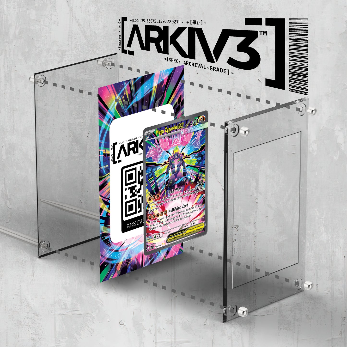[UNIT: 120/88] // Mega Zygarde ex Extended Art Display Case - Raw