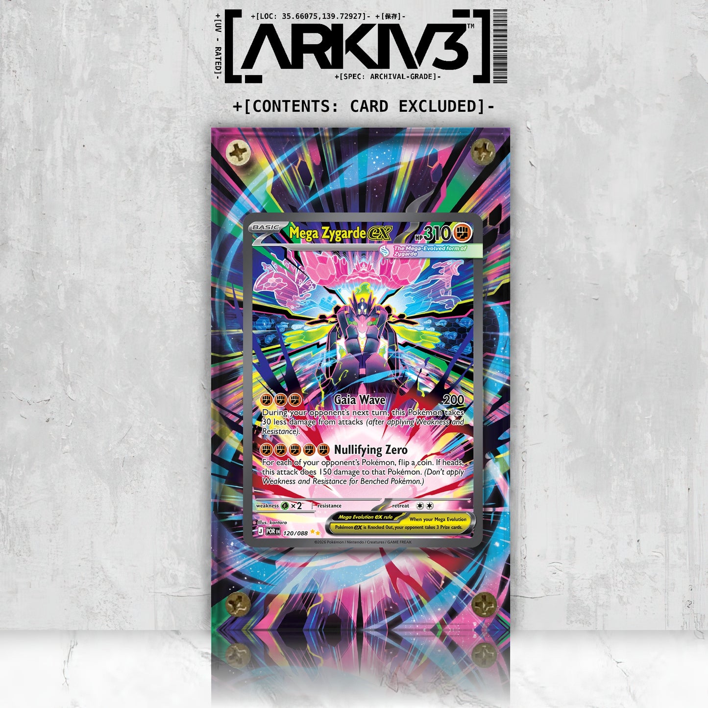 [UNIT: 120/88] // Mega Zygarde ex Extended Art Display Case - Raw
