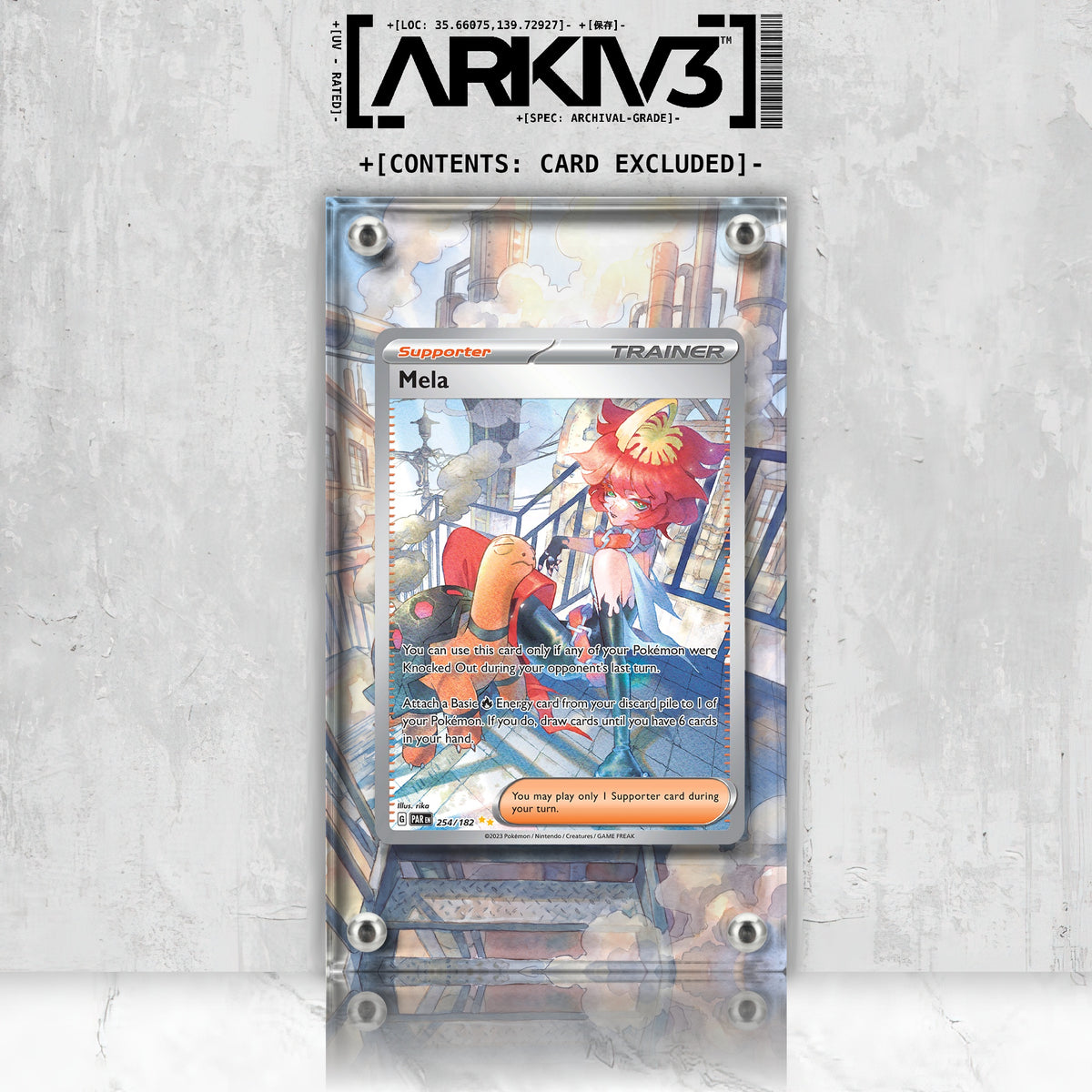 [UNIT: 254/182] // Mela Extended Art Display Case - Raw