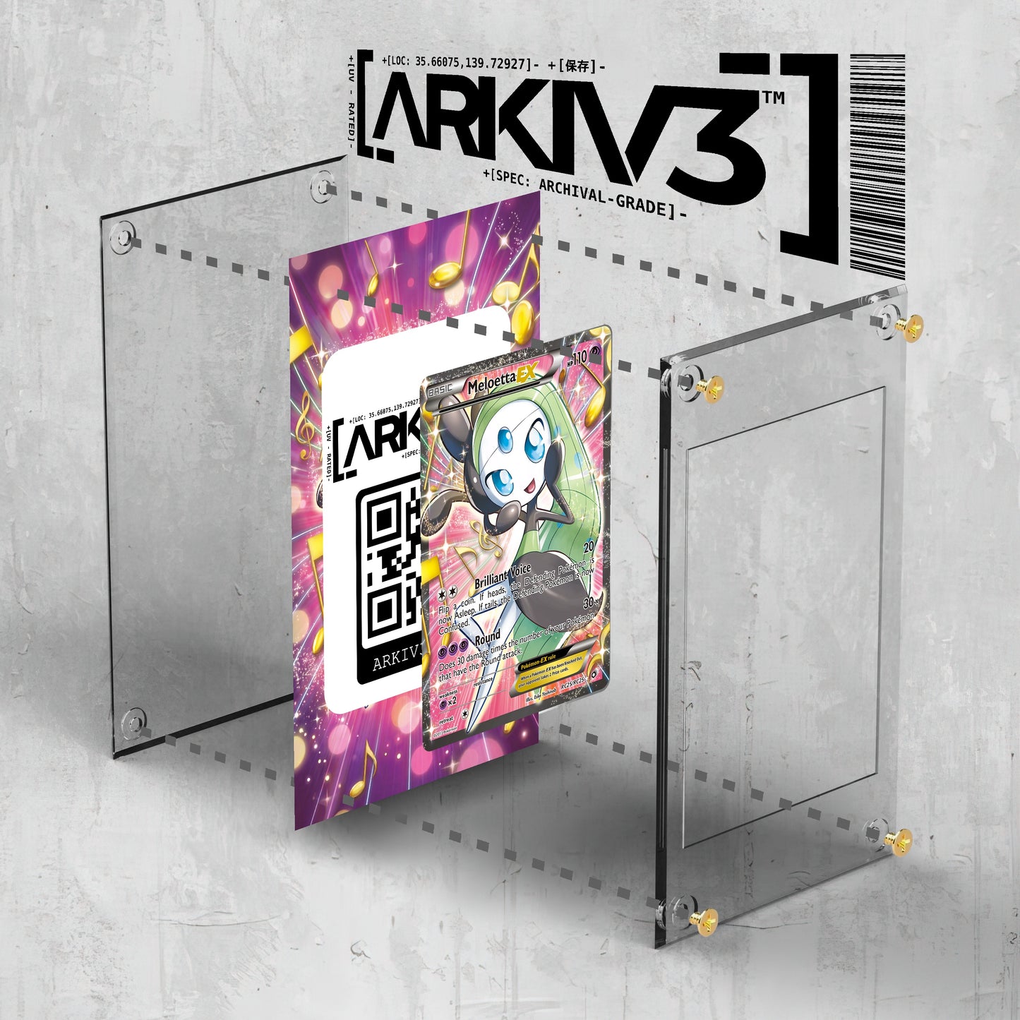 [UNIT: RC25/RC25] // Meloetta-EX Extended Art Display Case - Raw