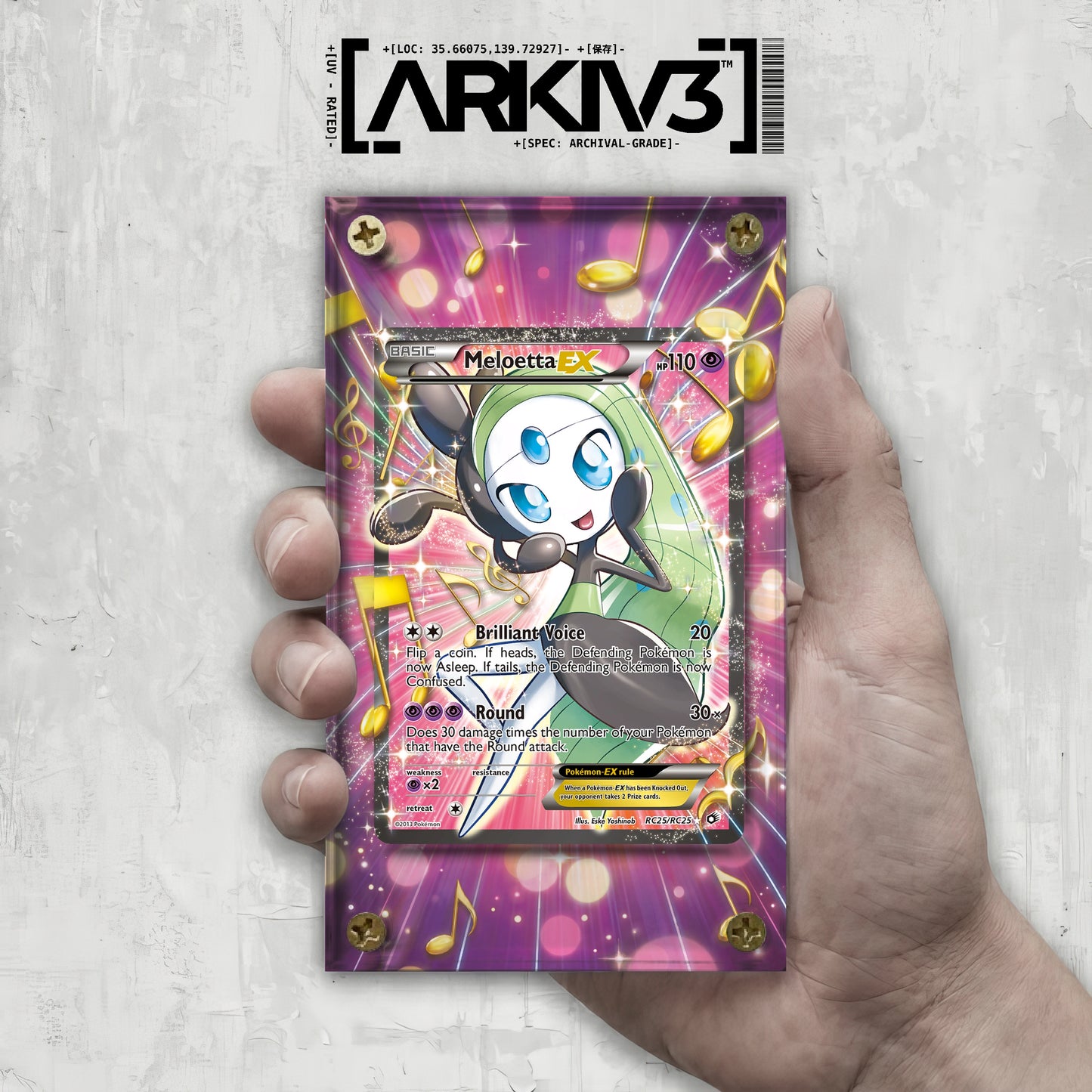 [UNIT: RC25/RC25] // Meloetta-EX Extended Art Display Case - Raw